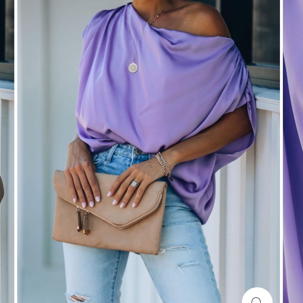 Satin Drape Rouched Top